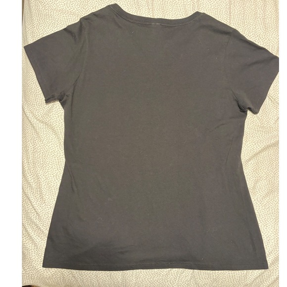 Port & CO. Leo Chicago White Cassox V-Neck Graphic T-Shirt Black Womens L VTG - Picture 6 of 7